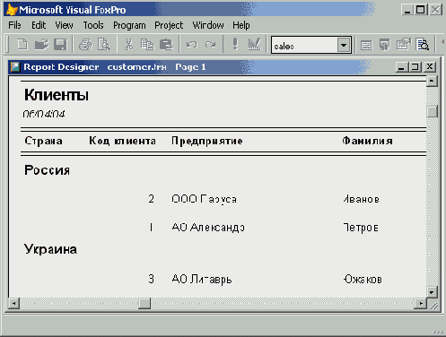Базы данных Visual Foxpro