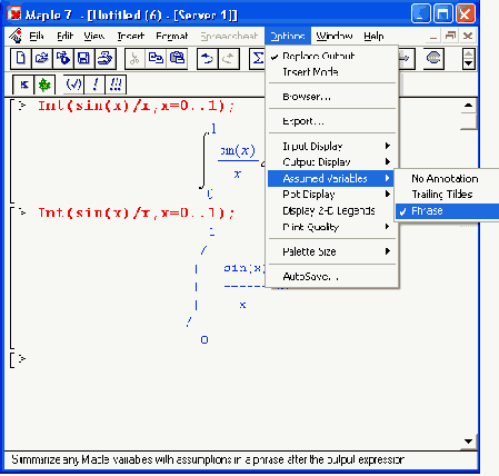     (Assumed Variables)